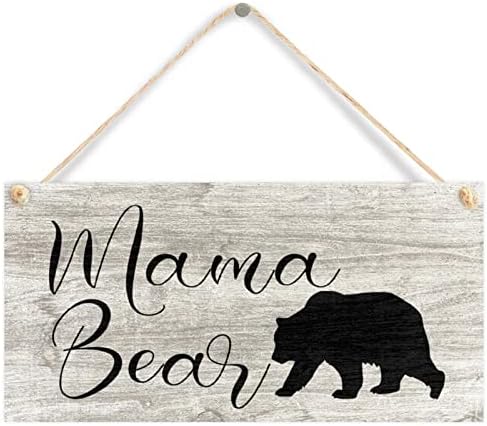 Tollyee rustikalni drveni znak Vintage zidna ploča Mama medvjed izgled drveni natpis zidni pedimente viseće umjetničke ploča