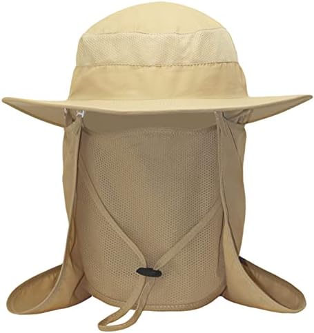 Ribolovni sunce Bonnie šešir za muškarce žene, zaštita od UV -a, lagana kapa, široki obod, odvojivi poklopac za vrat i poklopac
